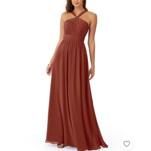 Terracotta Bridesmaid Dress— Azazie Kielle Custom Size (Close to size A20)